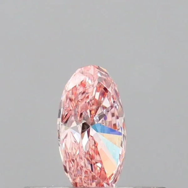 Oval Lab Grown Diamond 0.34ct (Fancy Intense Pink, Clarity VVS2, IGI)