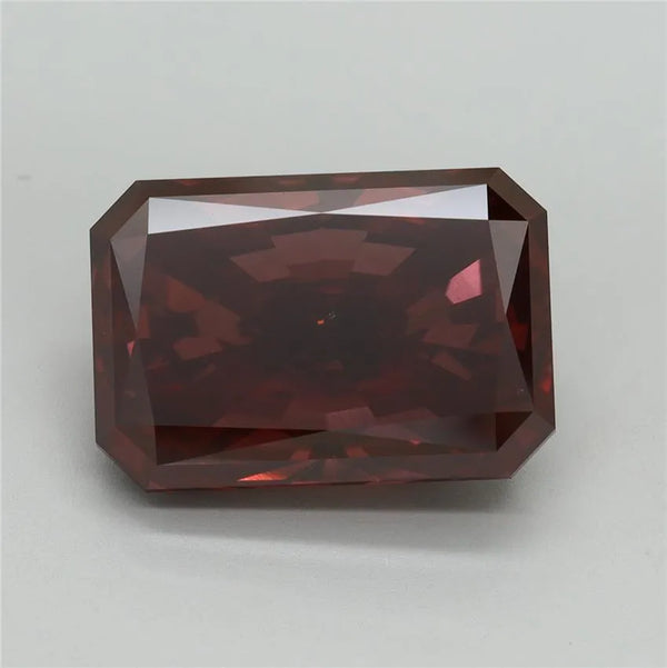 8.38ct Radiant Lab Grown Diamond (ពណ៌ Fancy Deep Purple, Clarity VS2, IGI Certified)