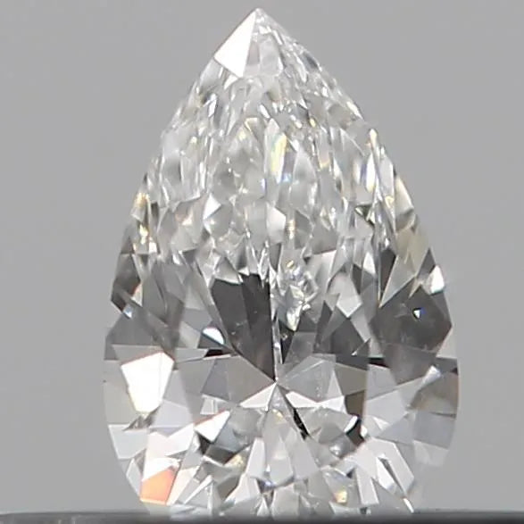 ពេជ្រធម្មជាតិ 0.14ct Pear (ពណ៌ D, Clarity VS2, Cut VG, IGI Certified)
