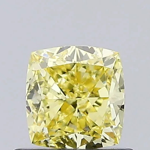 0.62ct Cushion modified Lab Grown Diamond (Color Fancy Intense Yellow, Clarity VVS1, Cut GD, IGI Certified)